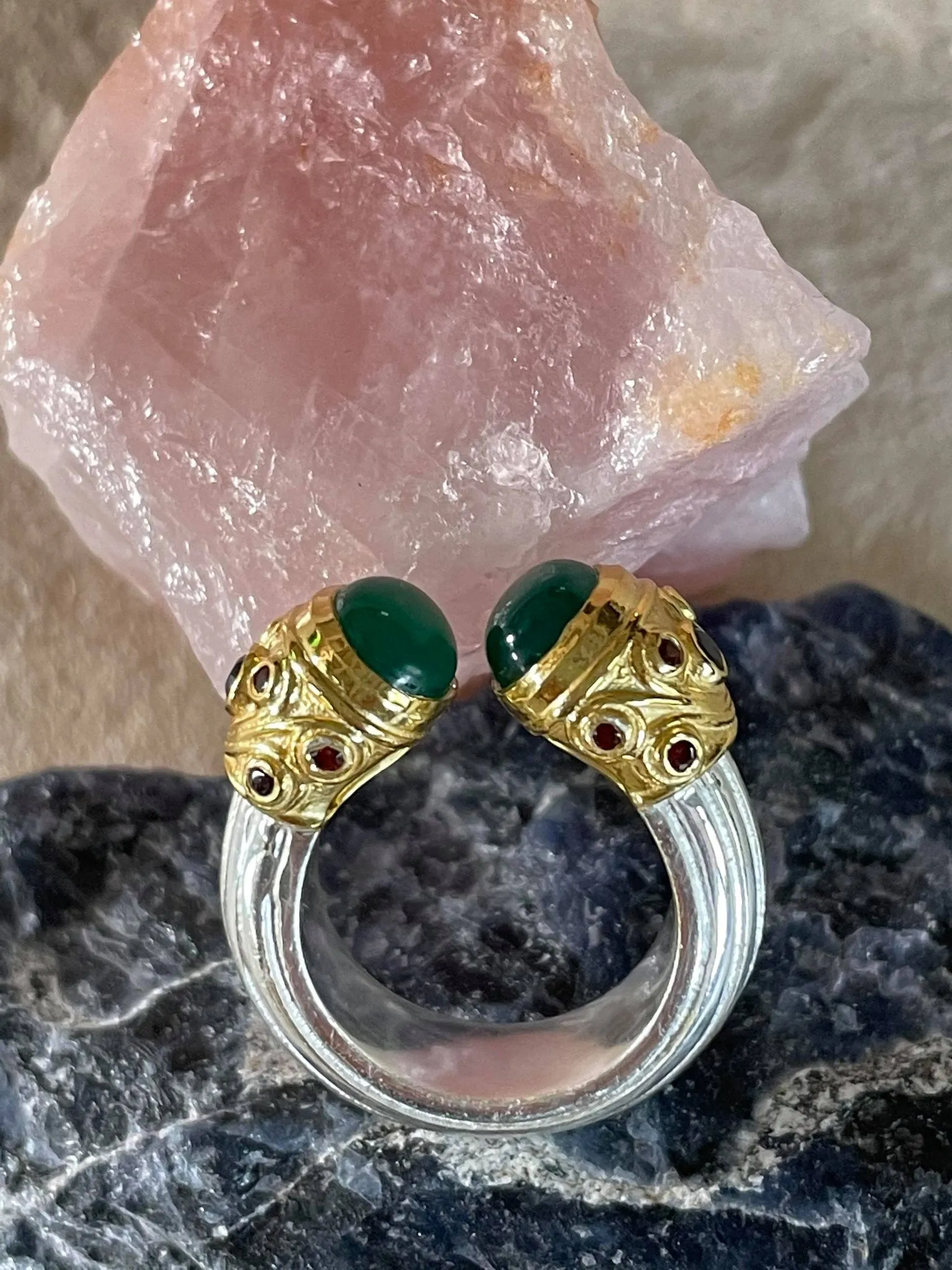 Katya Ring With Green Onyx