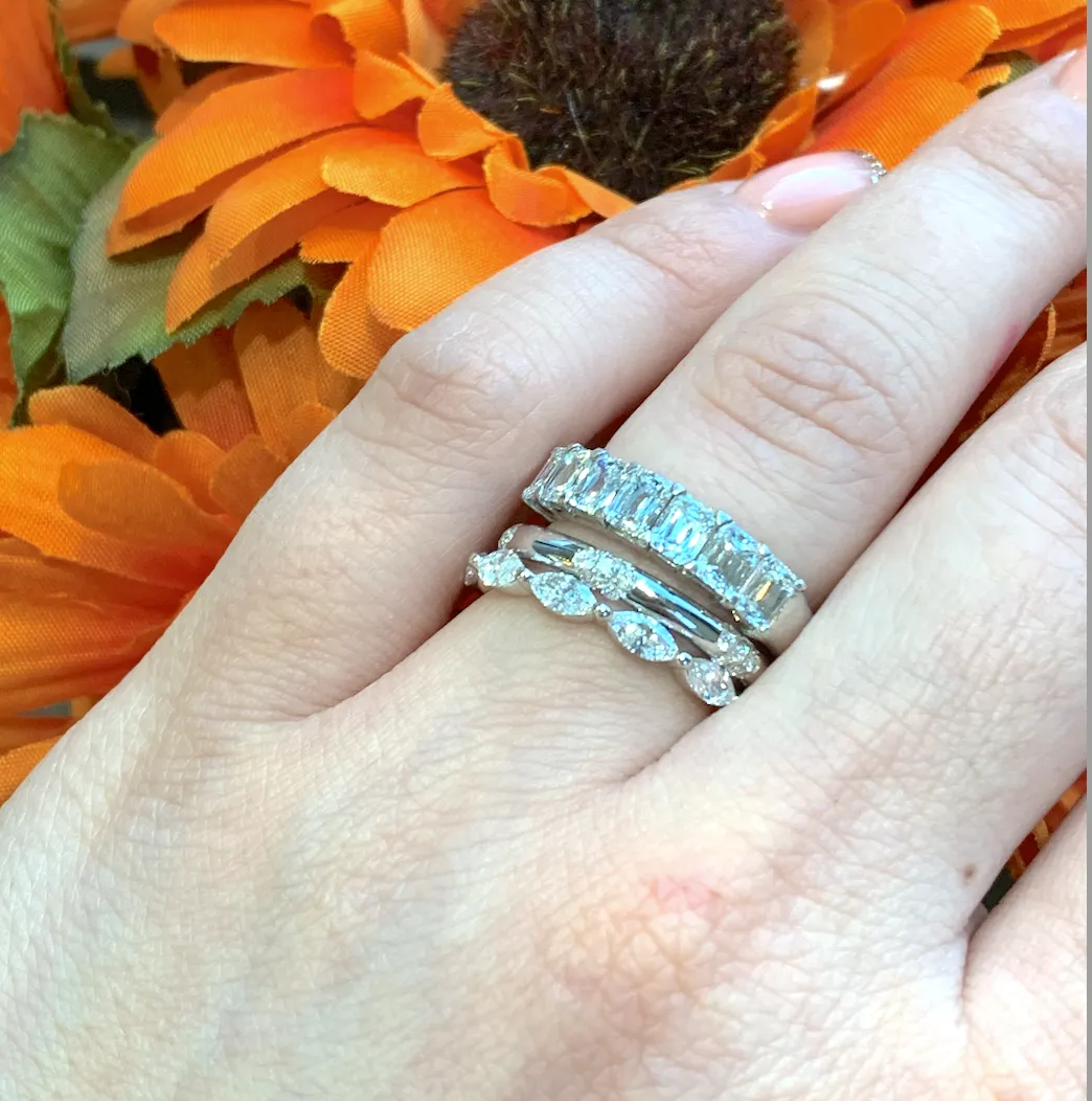 Marquise Diamond Eternity Wedding Band Ring