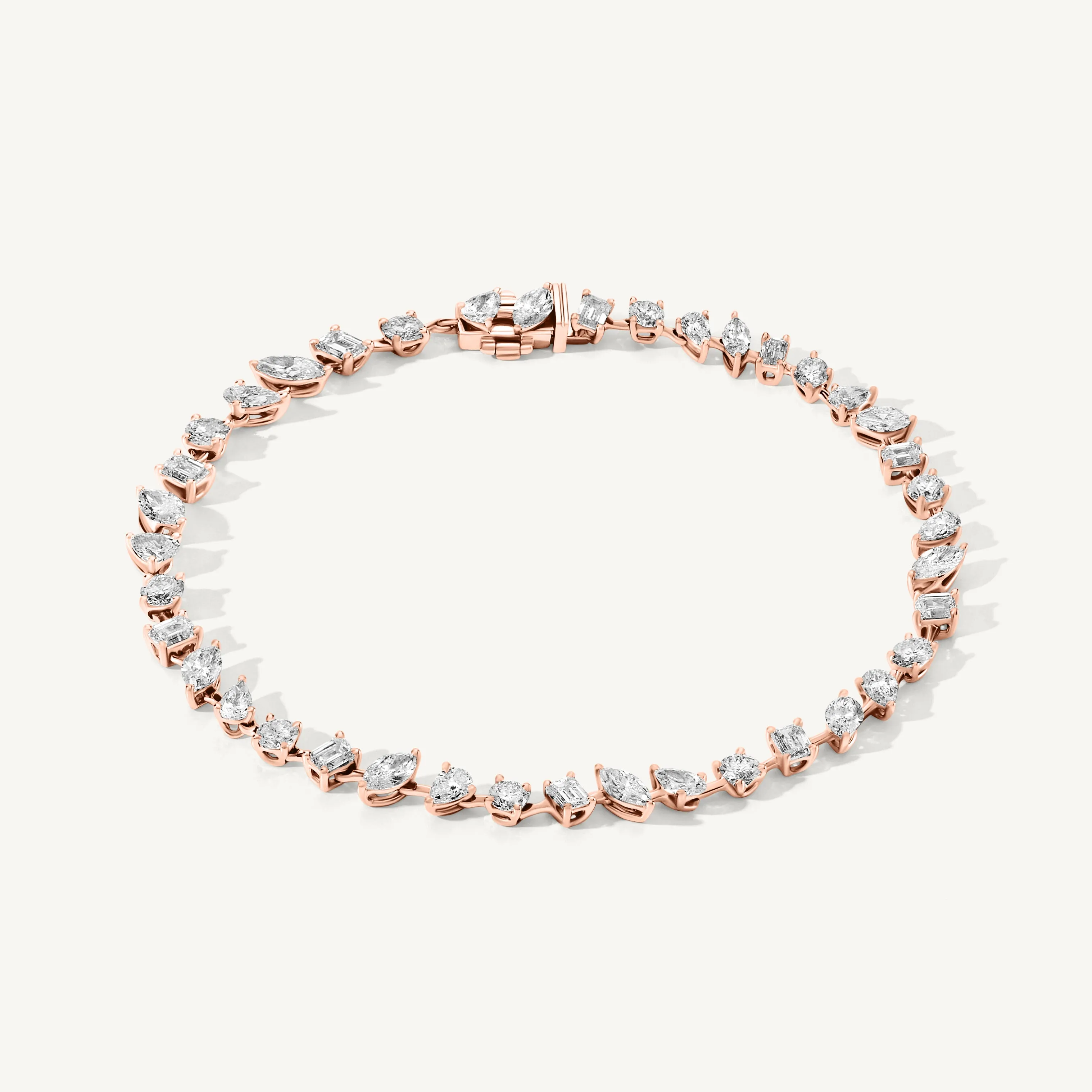 Multi Shape Diamond Tennis Bracelet