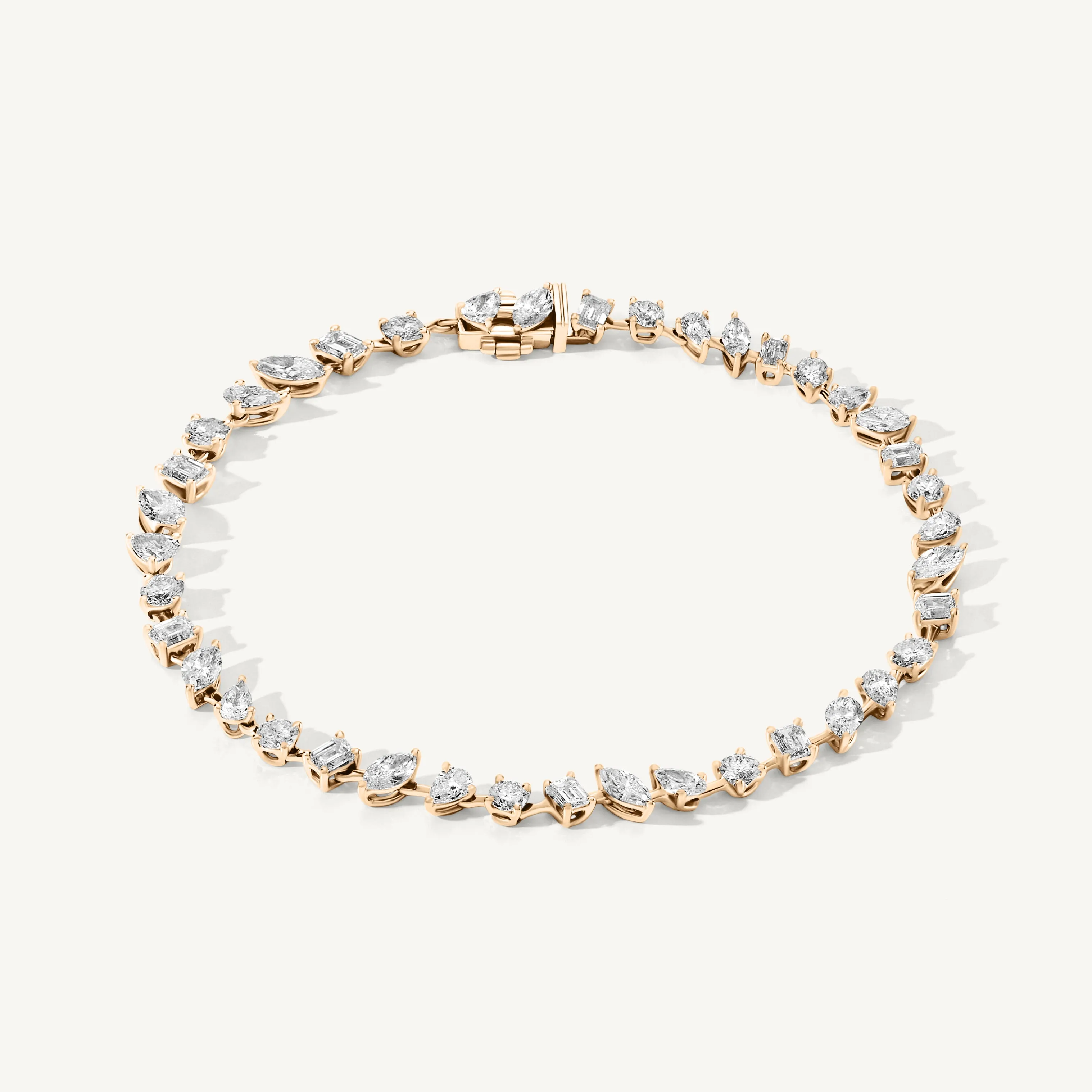 Multi Shape Diamond Tennis Bracelet