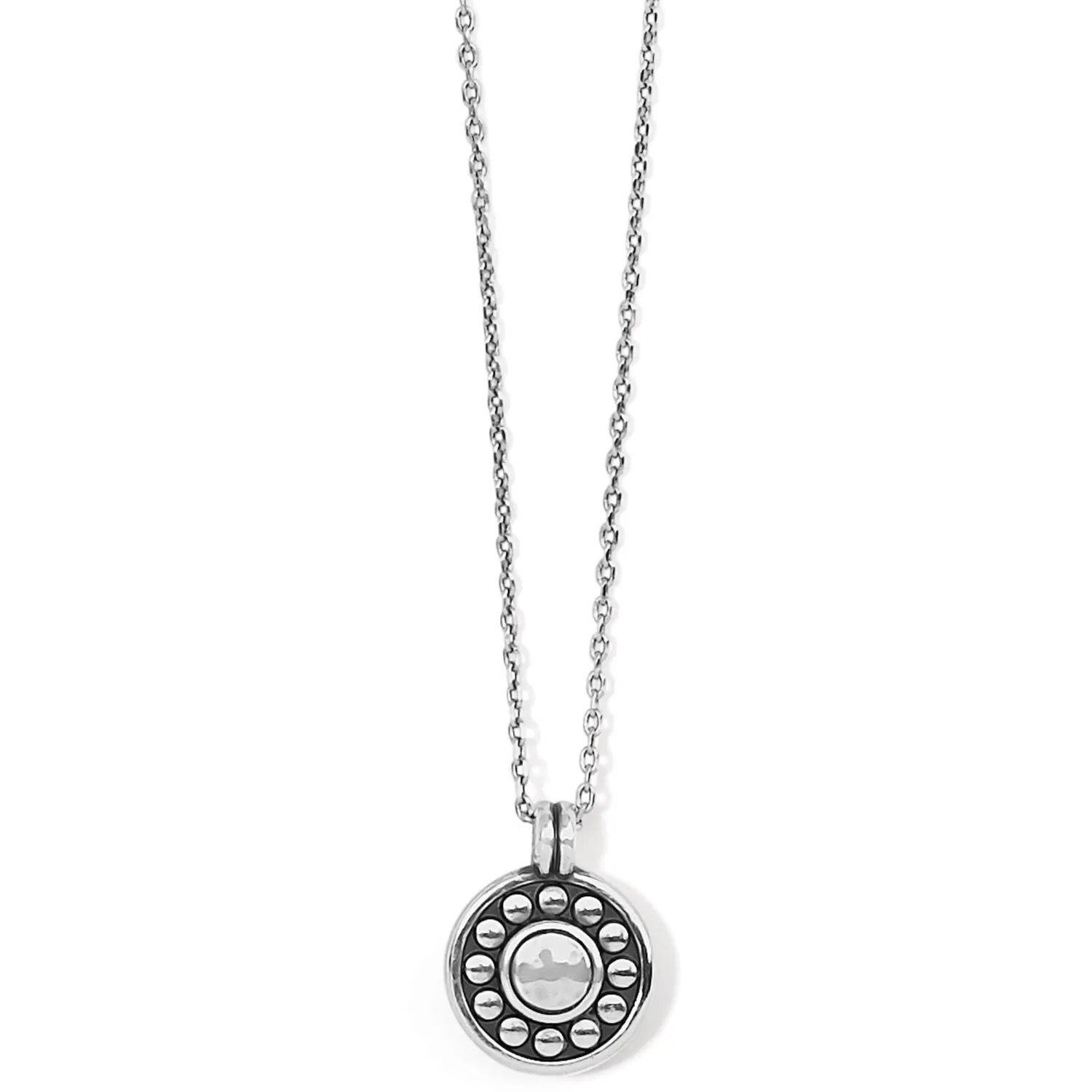 Pebble Dot Siam Medali Petite Reversible Necklace
