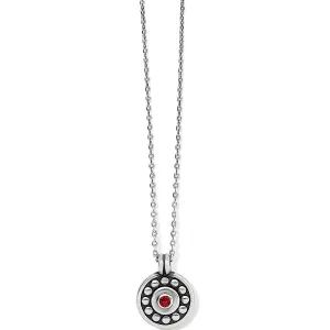 Pebble Dot Siam Medali Petite Reversible Necklace
