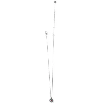 Pebble Dot Siam Medali Petite Reversible Necklace