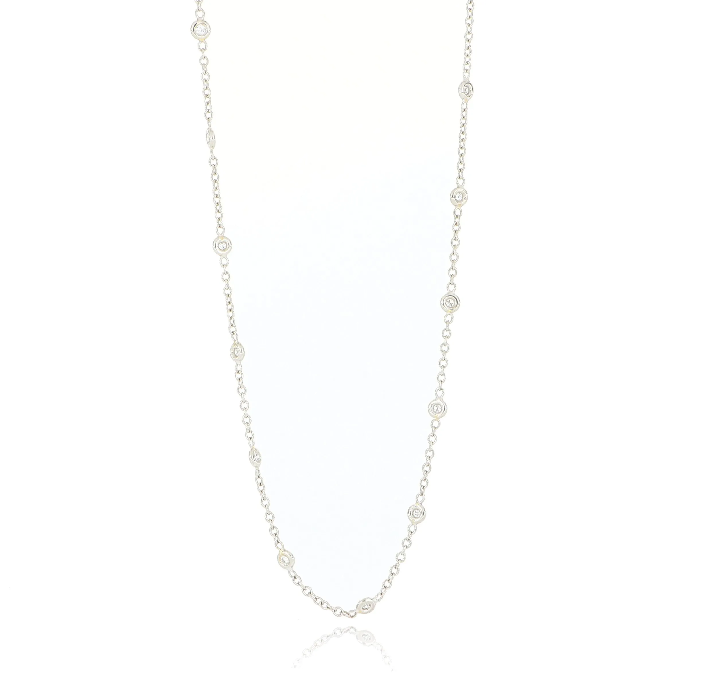 Platinum Diamonds by the Yard Necklace