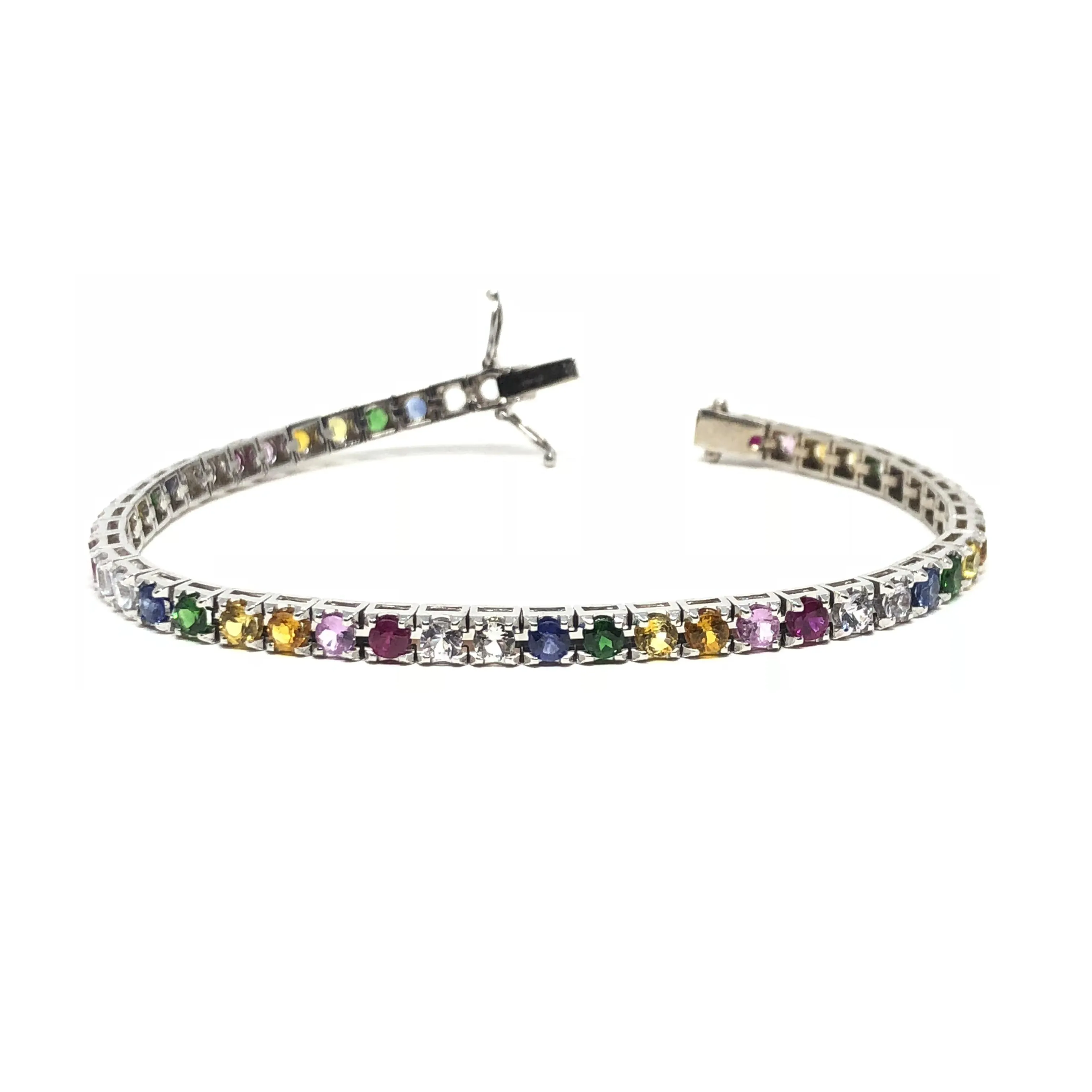 Rainbow Sapphire Tennis Bracelet