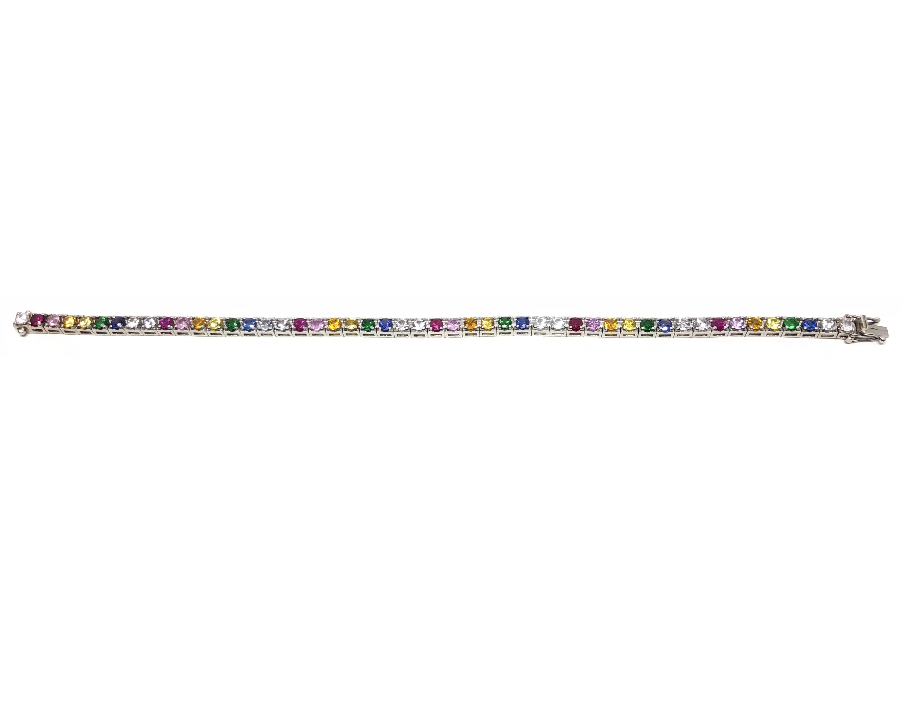 Rainbow Sapphire Tennis Bracelet