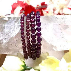 Rhodolite Bracelet  (Passion and Emotional Strength)