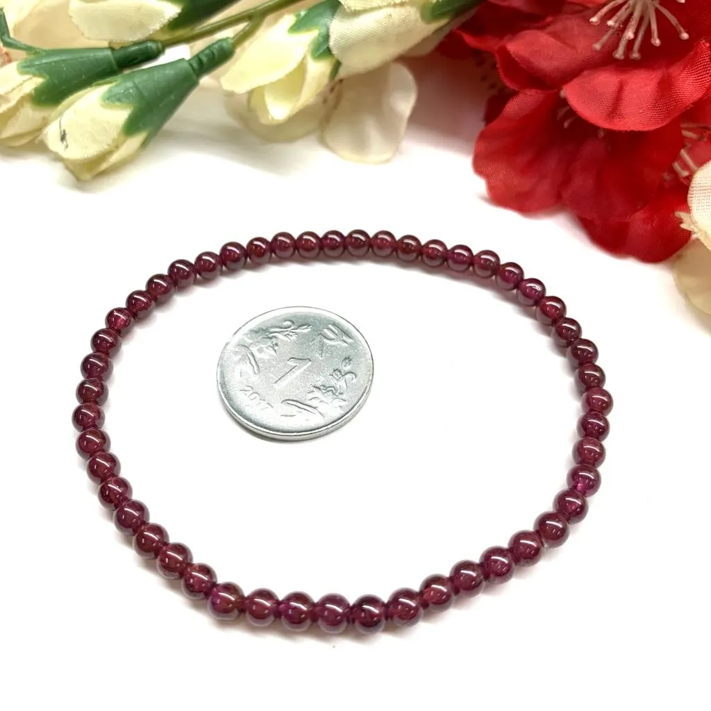 Rhodolite Bracelet  (Passion and Emotional Strength)