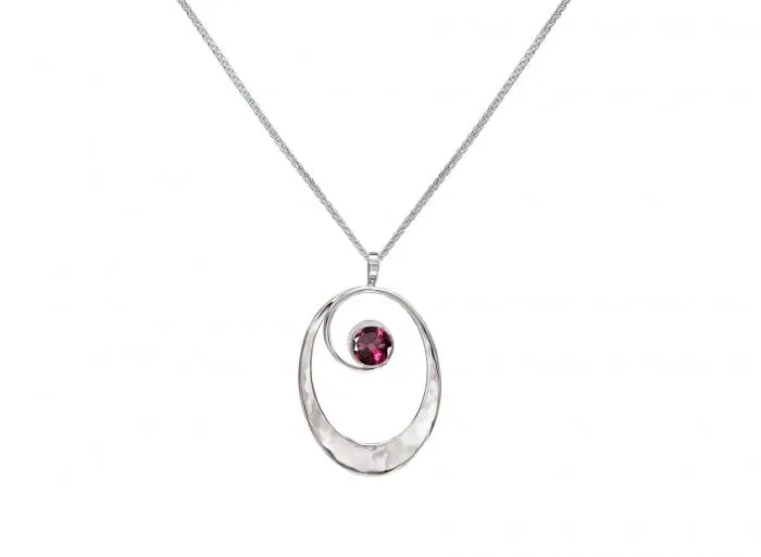 Rhodolite Garnet Sophia Pendant Necklace