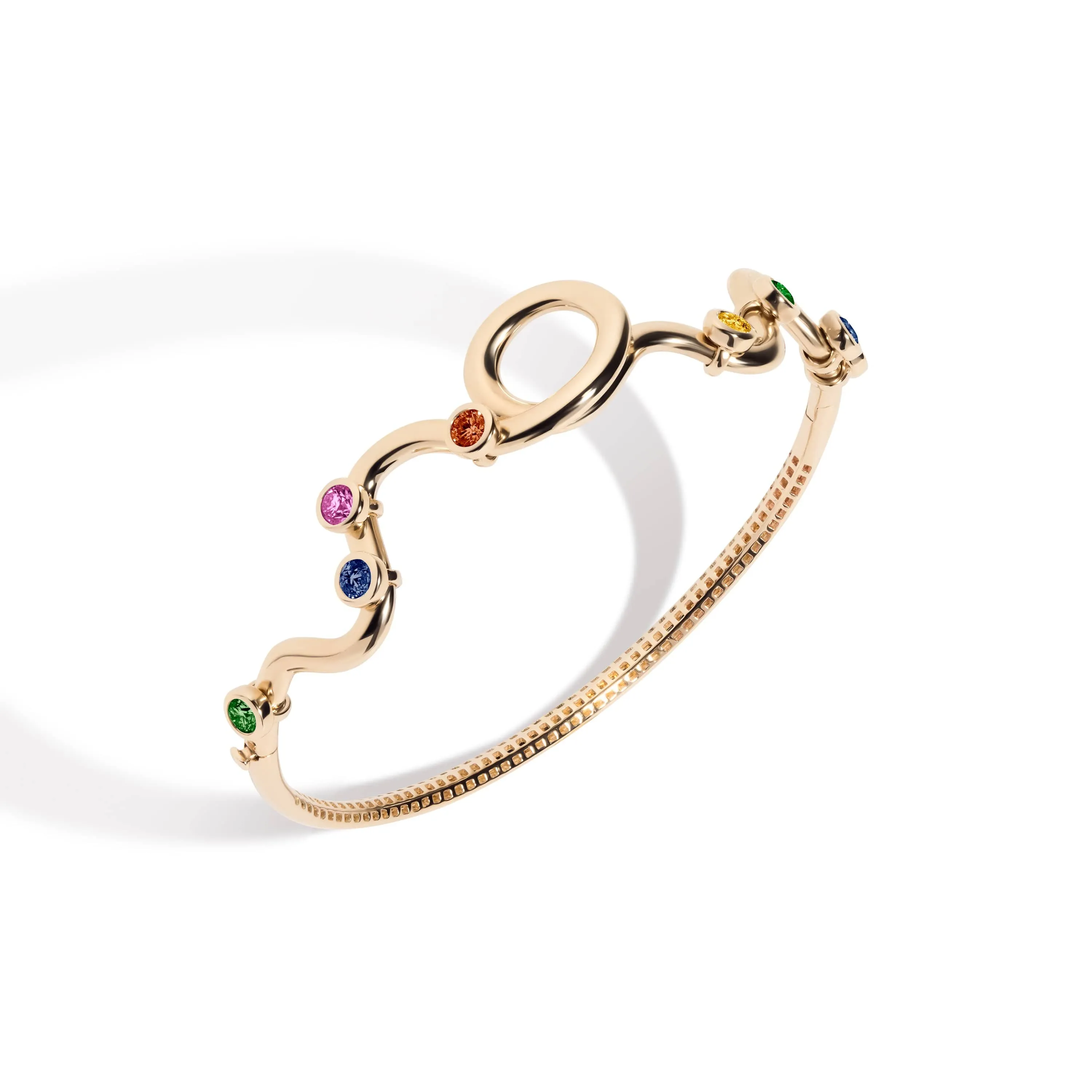 rollercoaster bangle bracelet, rainbow
