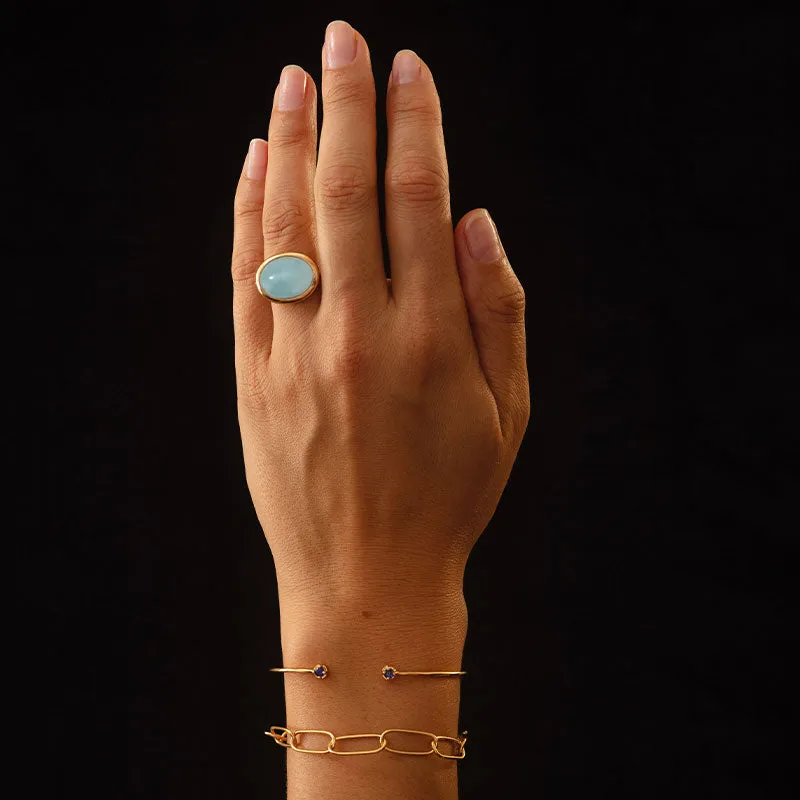 Sirus Ring, Aquamarine, Gold