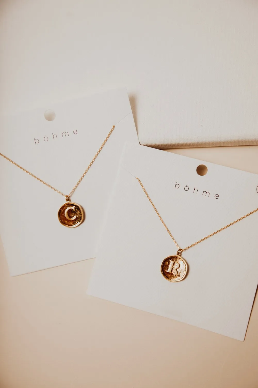 Stamped Initial Necklace