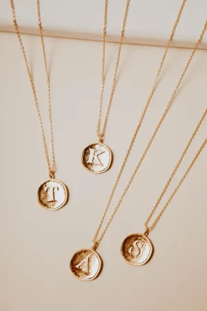 Stamped Initial Necklace