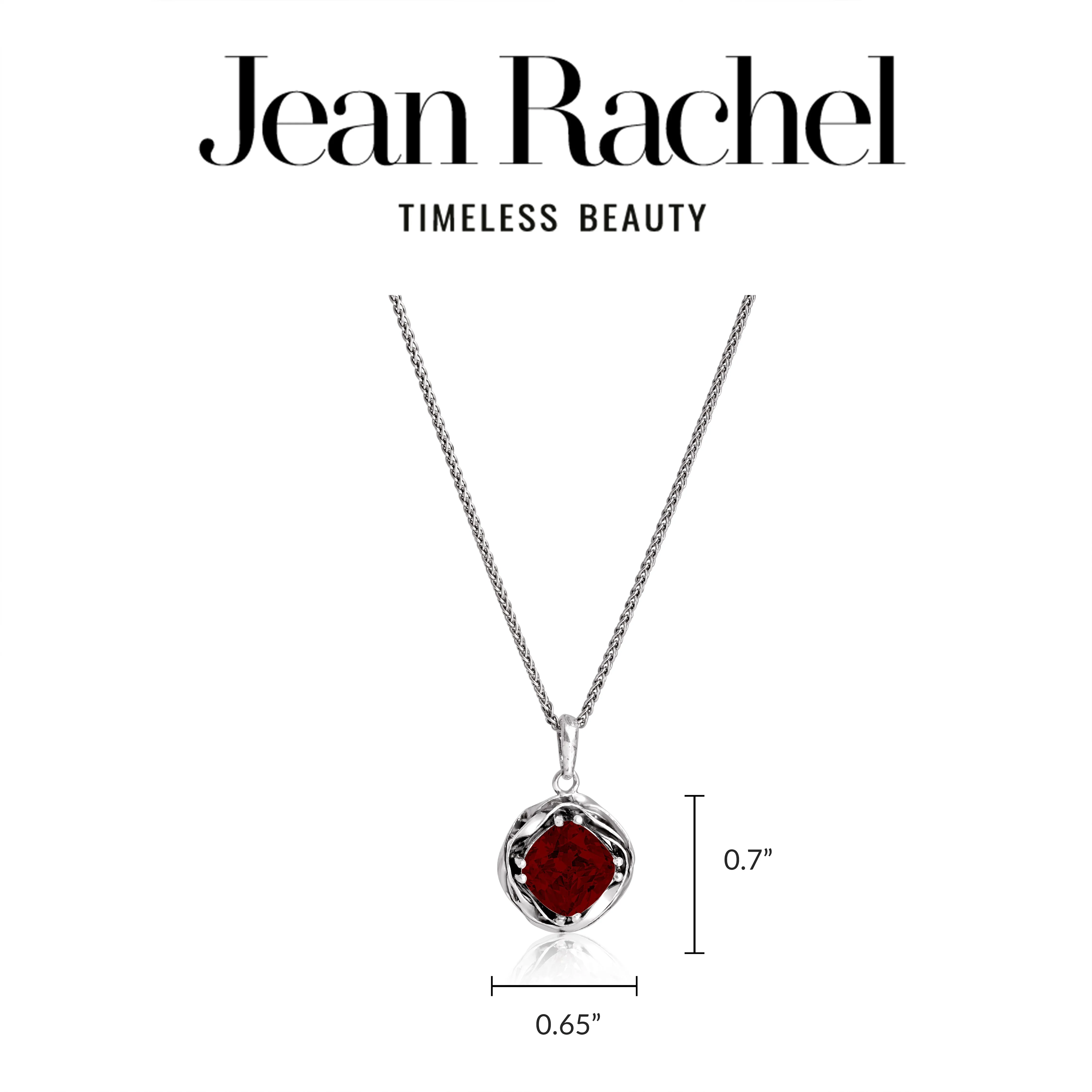 Statement Sterling Silver Garnet CZ Wrap Necklace