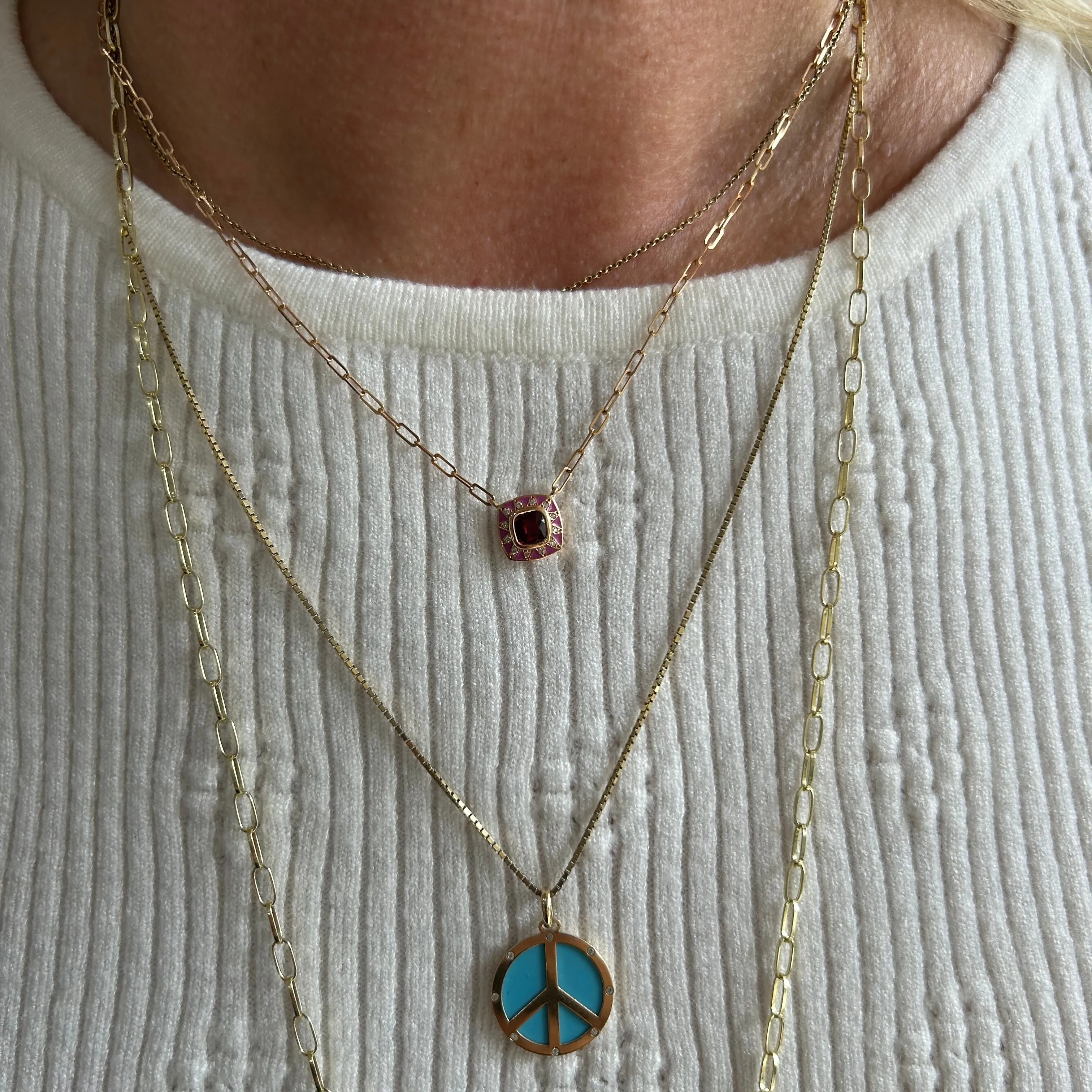 Stella Necklace/ Red Garnet