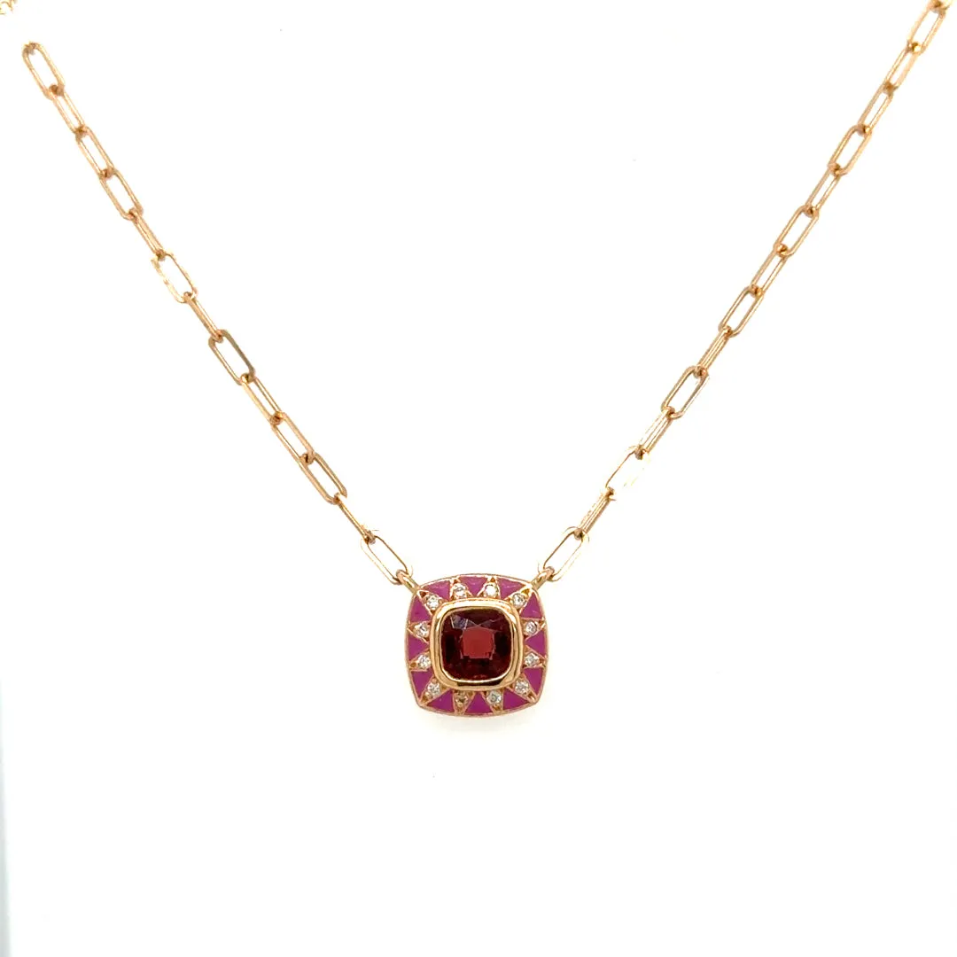 Stella Necklace/ Red Garnet