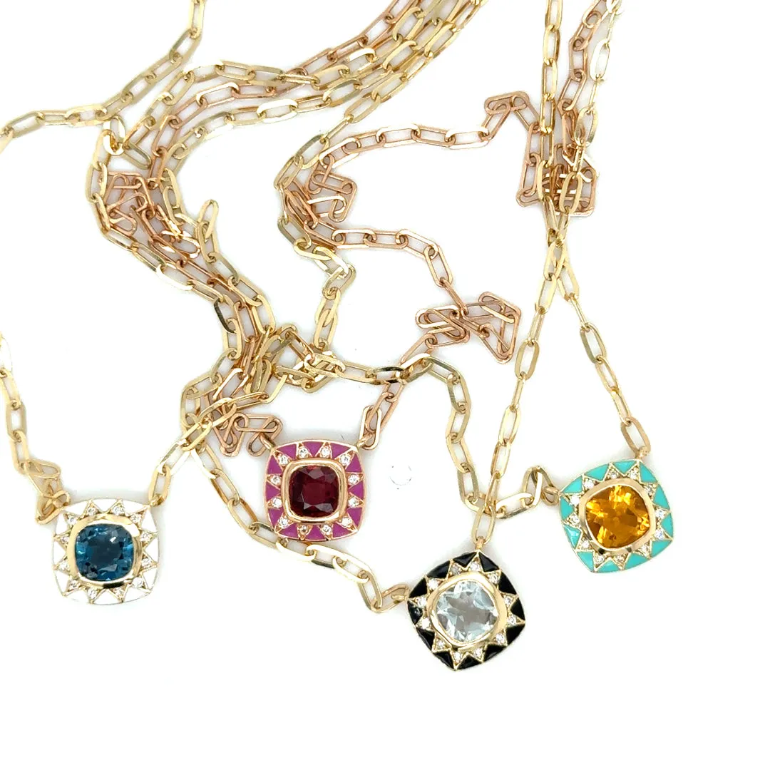 Stella Necklace/ Red Garnet