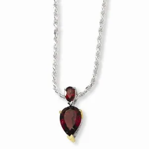 Sterling Silver Garnet Necklace