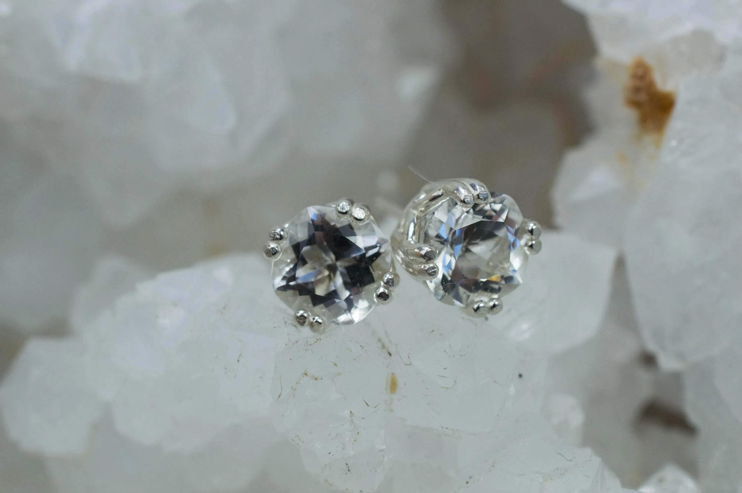 Tanzanian Quartz Earrings, Natural Untreated Mondo Quartz; 2.685cts
