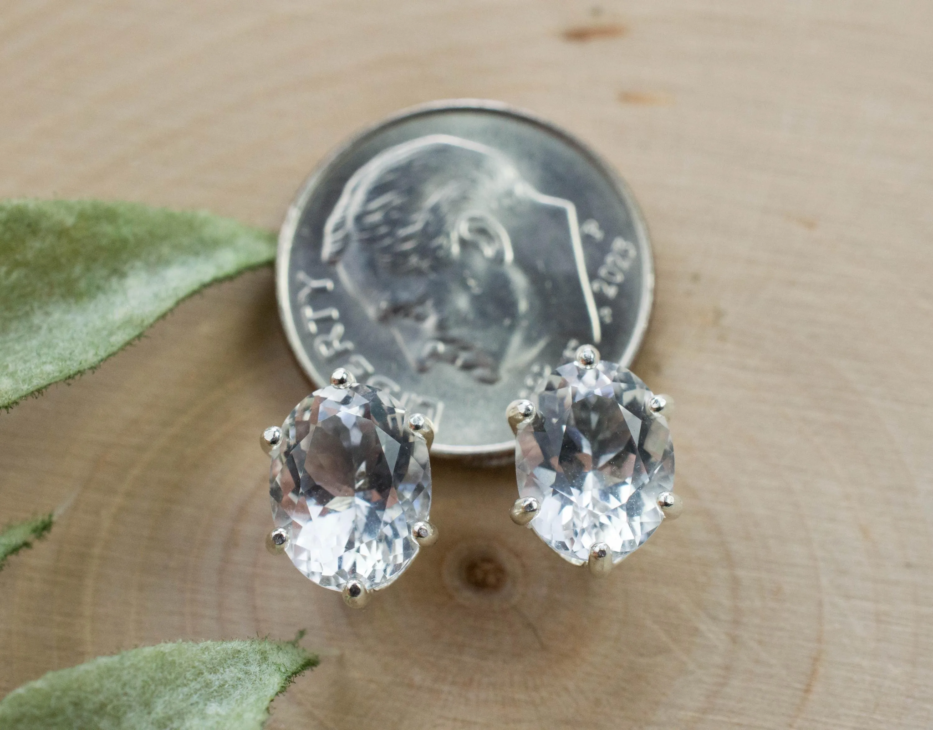 Tanzanian Quartz Earrings, Natural Untreated Mondo Quartz; 3.465cts