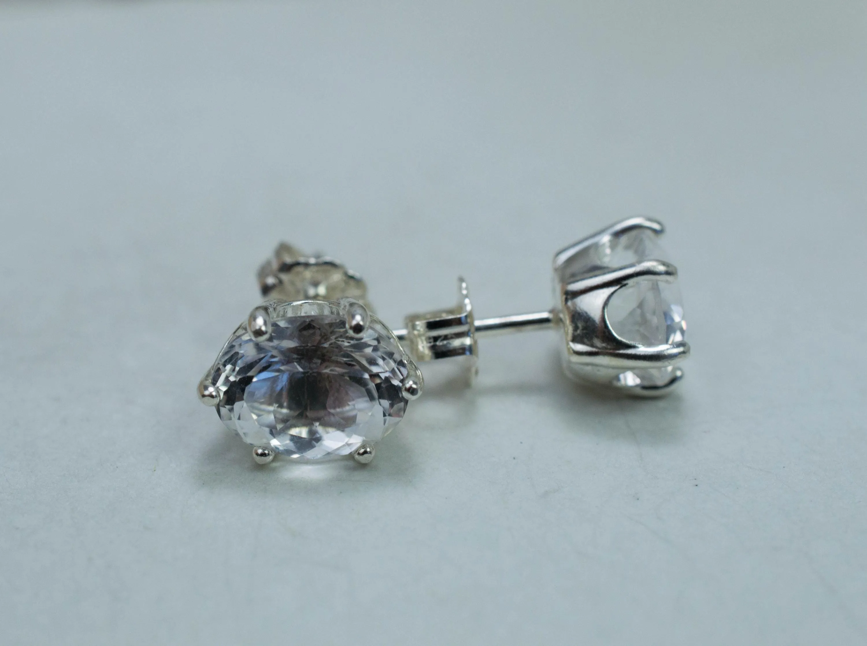 Tanzanian Quartz Earrings, Natural Untreated Mondo Quartz; 3.465cts