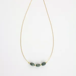 Triple Melon Bead Necklace